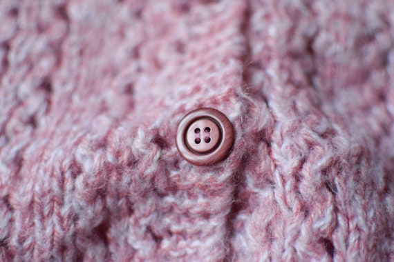 Pink vintage sweater vest, 90s knit vest, handmad… - image 8