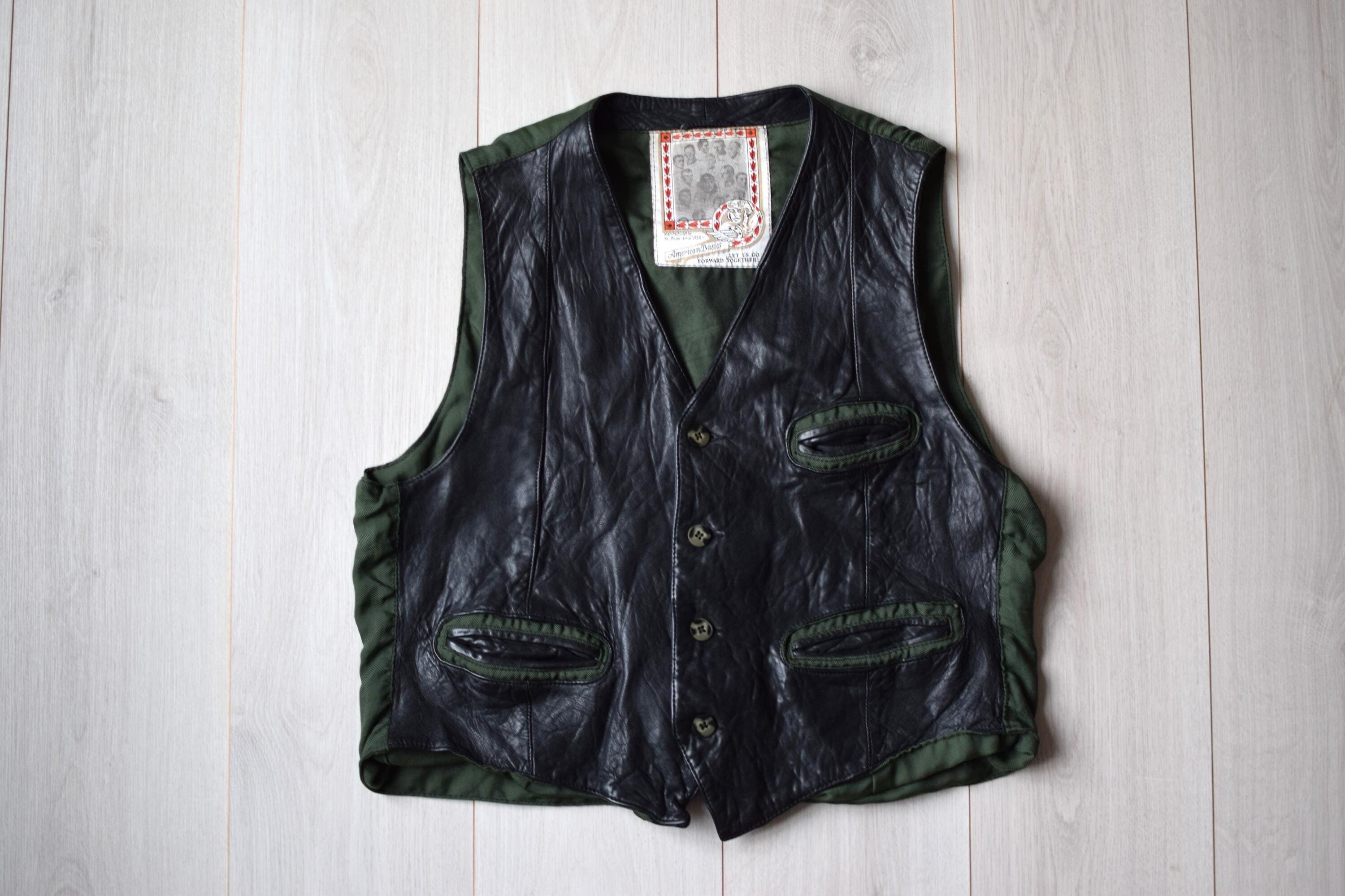 ameri vintage：RIDERS FAKE LEATHER VEST 71ysnJx9UHL.jpg