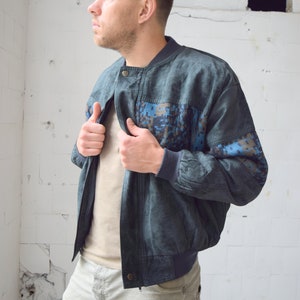 Nordic 80s bomber jacket, Vintage jacket, Winter coat, Men's jacket, Women's oversize jacket, Made in Italy, size M/L
