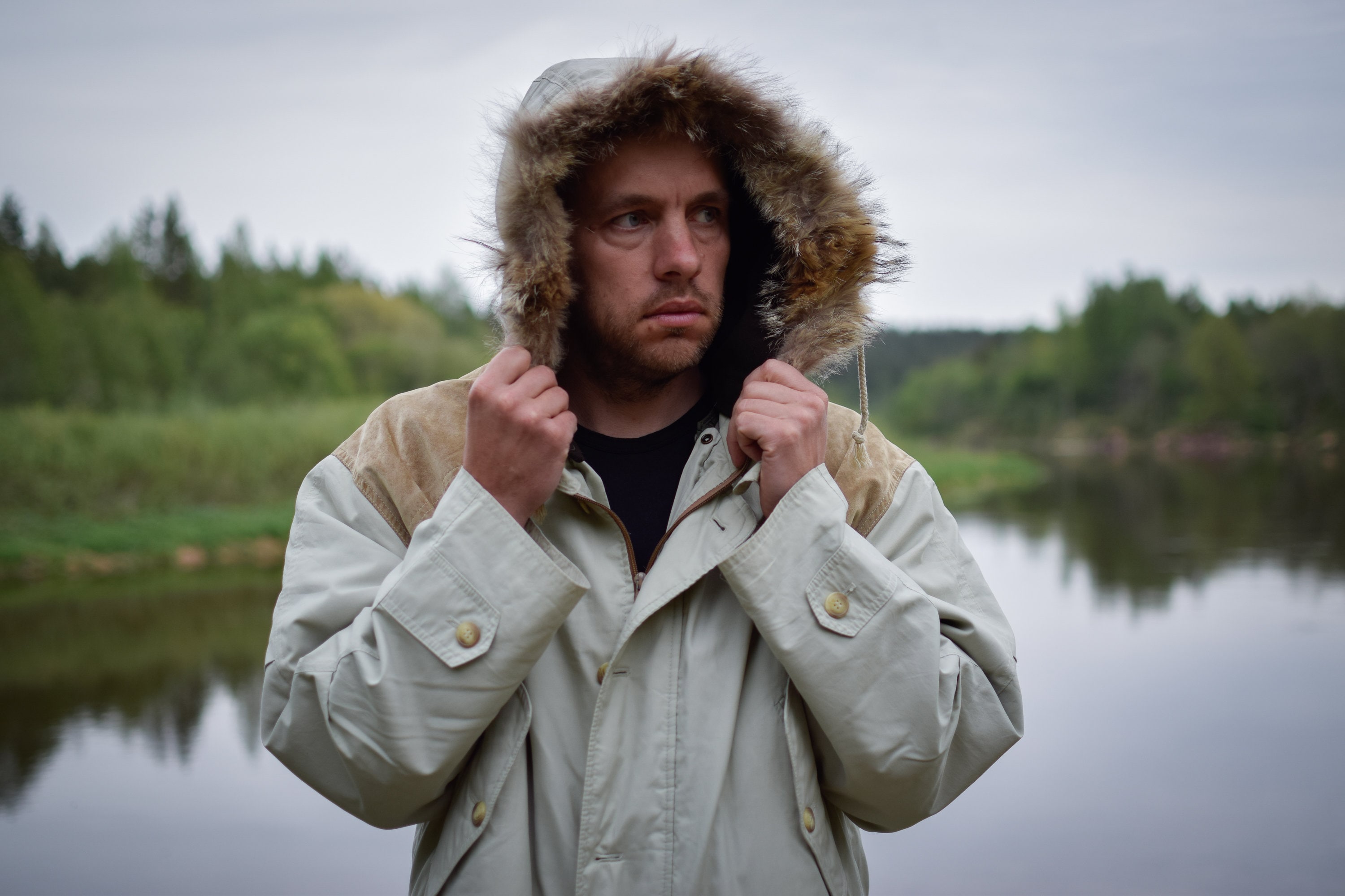 Buy Vintage Beige Hooded Parka – Soviet 90s Insulated Jacket