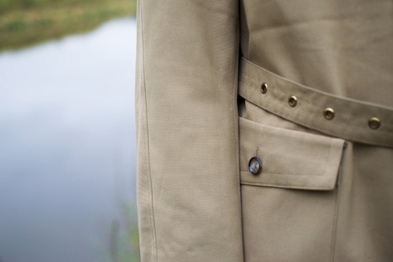 Vintage trench coat, beige duster coat, mens coat… - image 4