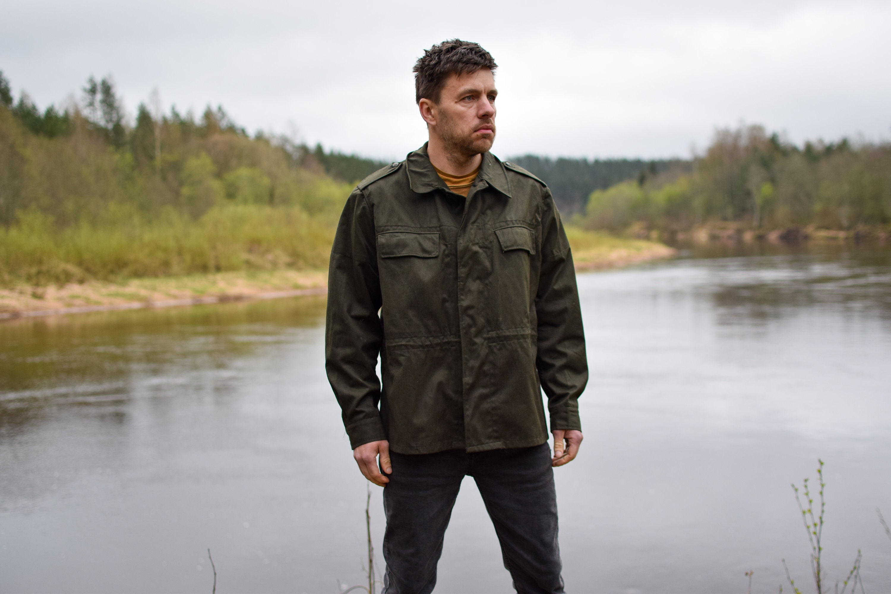 Vintage Military / Workwear Jacket, 90s Industrial Pocket