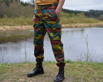 Pantalon de combat aux couleurs vives des années 90, pantalon camouflage militaire pour homme, pantalon utilitaire, pantalon cargo militaire, pantalon de chasse à poche - taille MOYENNE pour homme