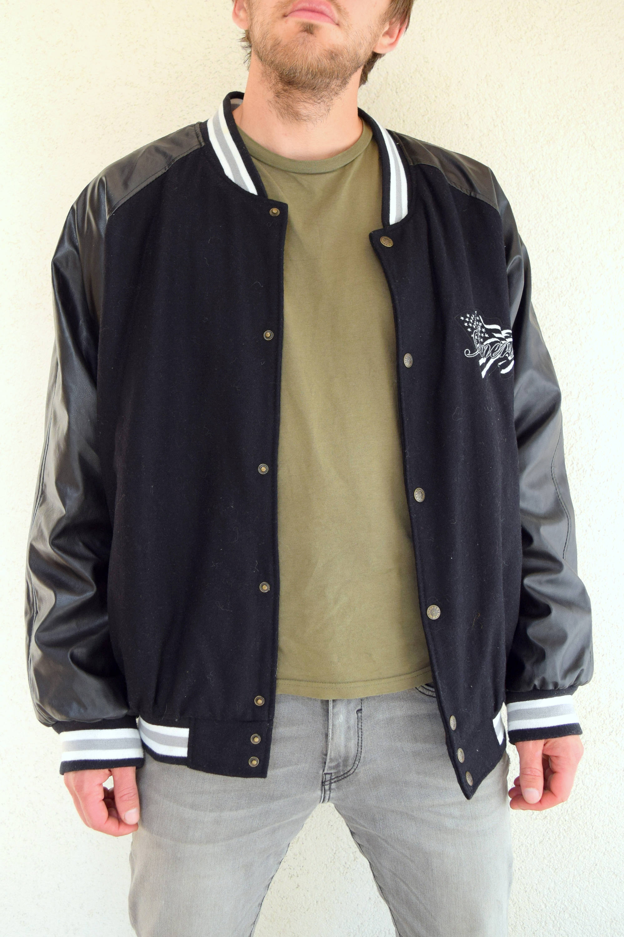 Vintage AMERICA Bomber Jacket, 90s Outwear, 80s Jacket, Hip Vintage AMERICA Bomber Jacket, 90s Outwear, 80s Jacket, Hip