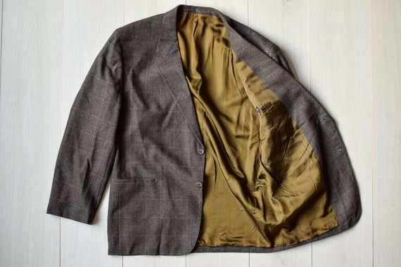 Brown virgin wool blazer, Spanish suit jacket, gl… - image 9
