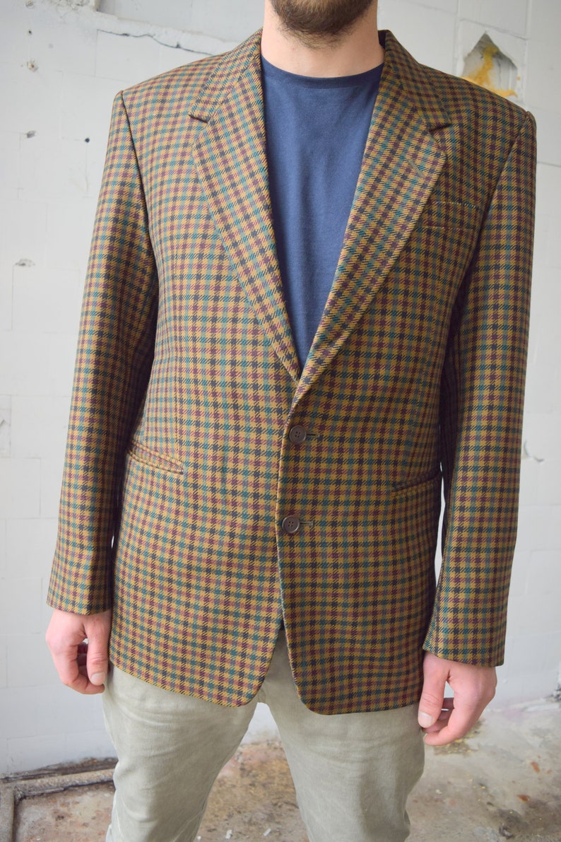 1970s Blazer Checkered Jacket Classic Plaid Blazer - Etsy
