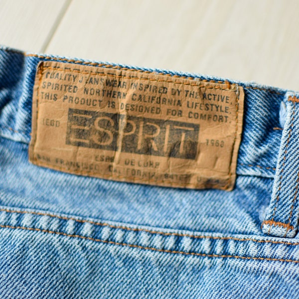 Esprit vintage shorts, 90s denim shorts, blue jean boyfriend shorts, high rise shorts, Esprit jeans, summer shorts, Women's size M/L