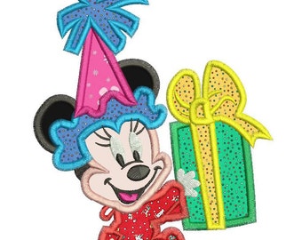 Minnie Mouse 1st Birthday Applique Design 3 sizes instant download
