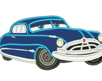 Doc Hudson Disney Cars Applique Design 3 sizes instant download