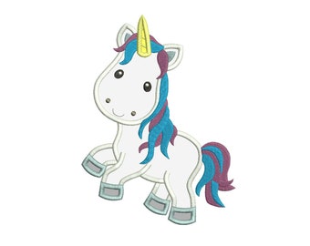 Unicorn Applique Designs 3 sizes instant download