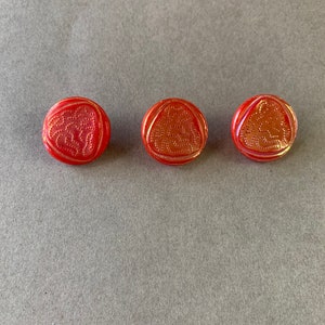 BUTTONS, GLASS IRIDESCENT Sewing Buttons, Vintage Buttons, Notions