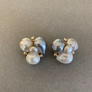 PEARL CLIP EARRINGS, Faux Pearl