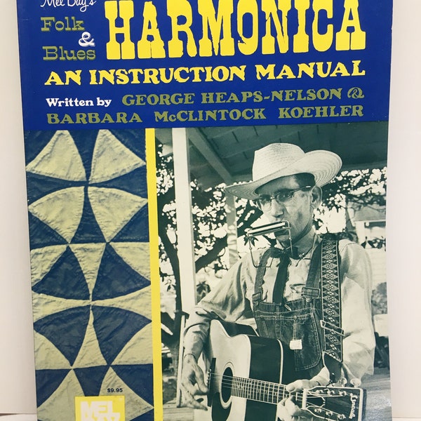 Harmonica Instruction Manual, Music Books, How to Play the Harmonica, Harmonica Sheet Music, Vintage Music Book