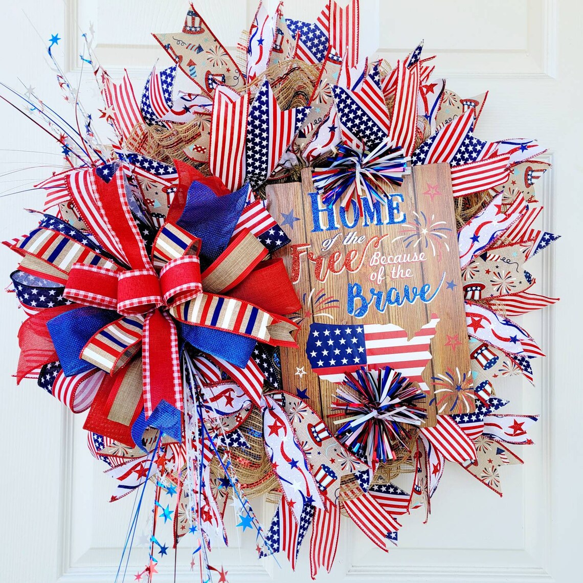 home of the free because of the brave firework