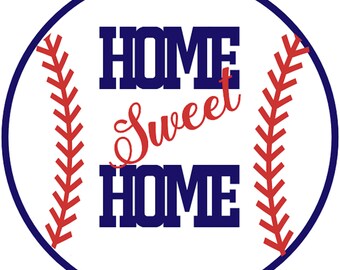 Baseball Sign for Wreath, Home Sweet Home, Craft Supplies, Wreath Attachment, Ballgame Sign