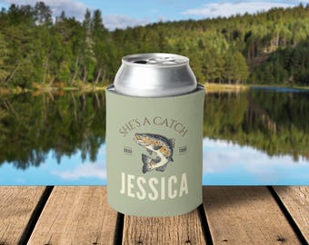 She’s a Catch Can Cooler Template – Editable Canva File, Zazzle Compatible
