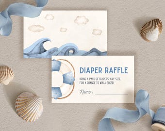 Ahoy It’s a Boy Diaper Raffle Tickets – Printable Baby Shower Template
