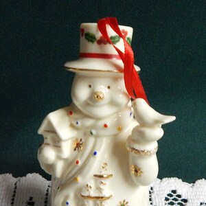 Acrylic Ice Cube Snowman Holiday Christmas Ornament 5.75 Juggling Snowballs  Dept 56