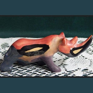 Handcarved African Figurines - African Handcarved Soapstone Hippo or Rhino