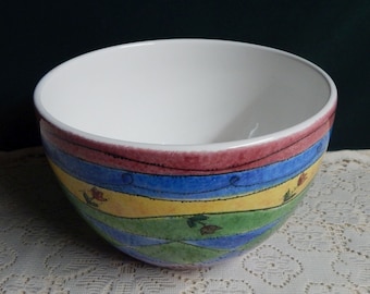 Sango Sweet Shoppe Ceramic 8" Nesting Mixing Bowl Designed by Sue Zipkin