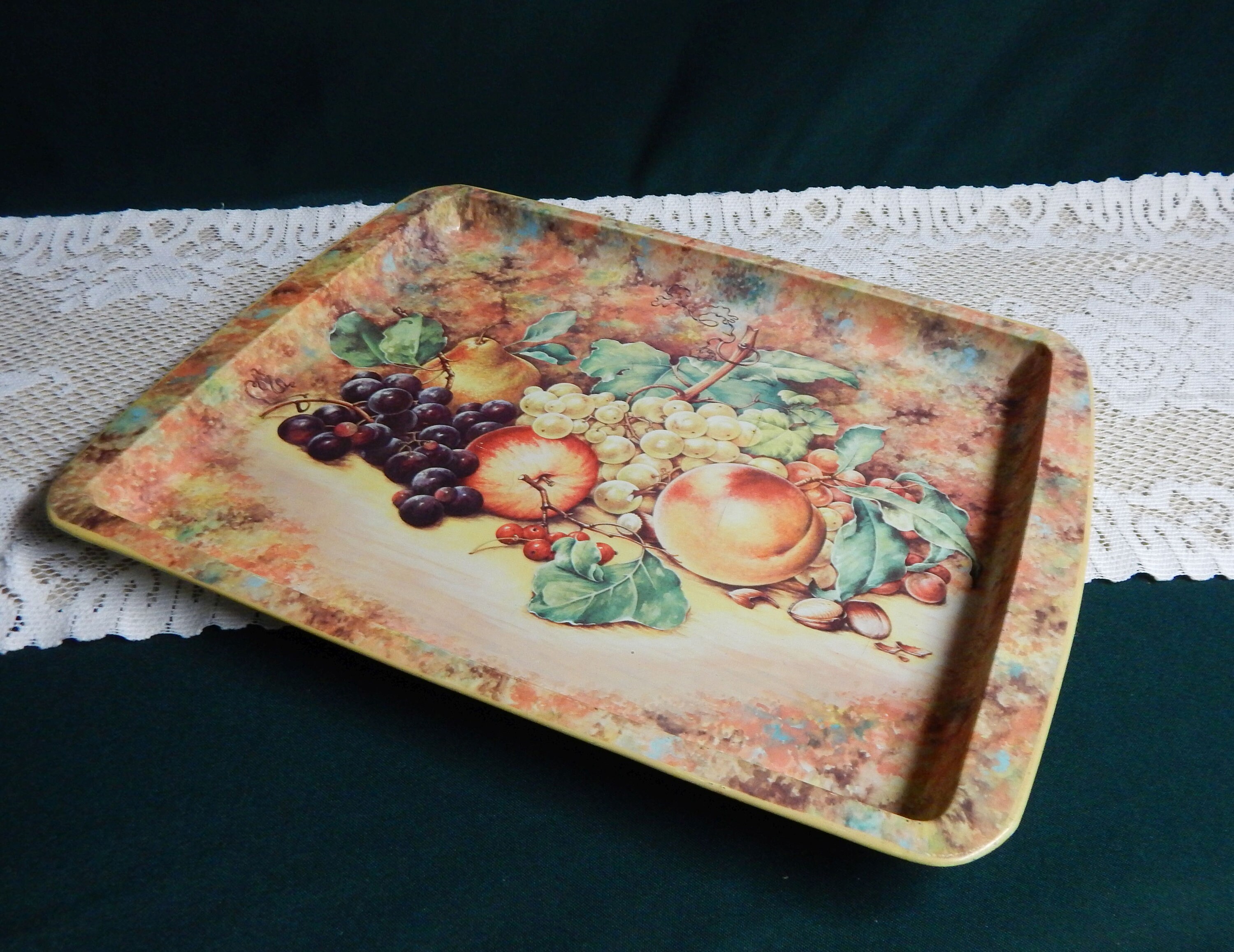 Vintage Daher Black Chinoiserie Tray, 16 – Collectible Brooks