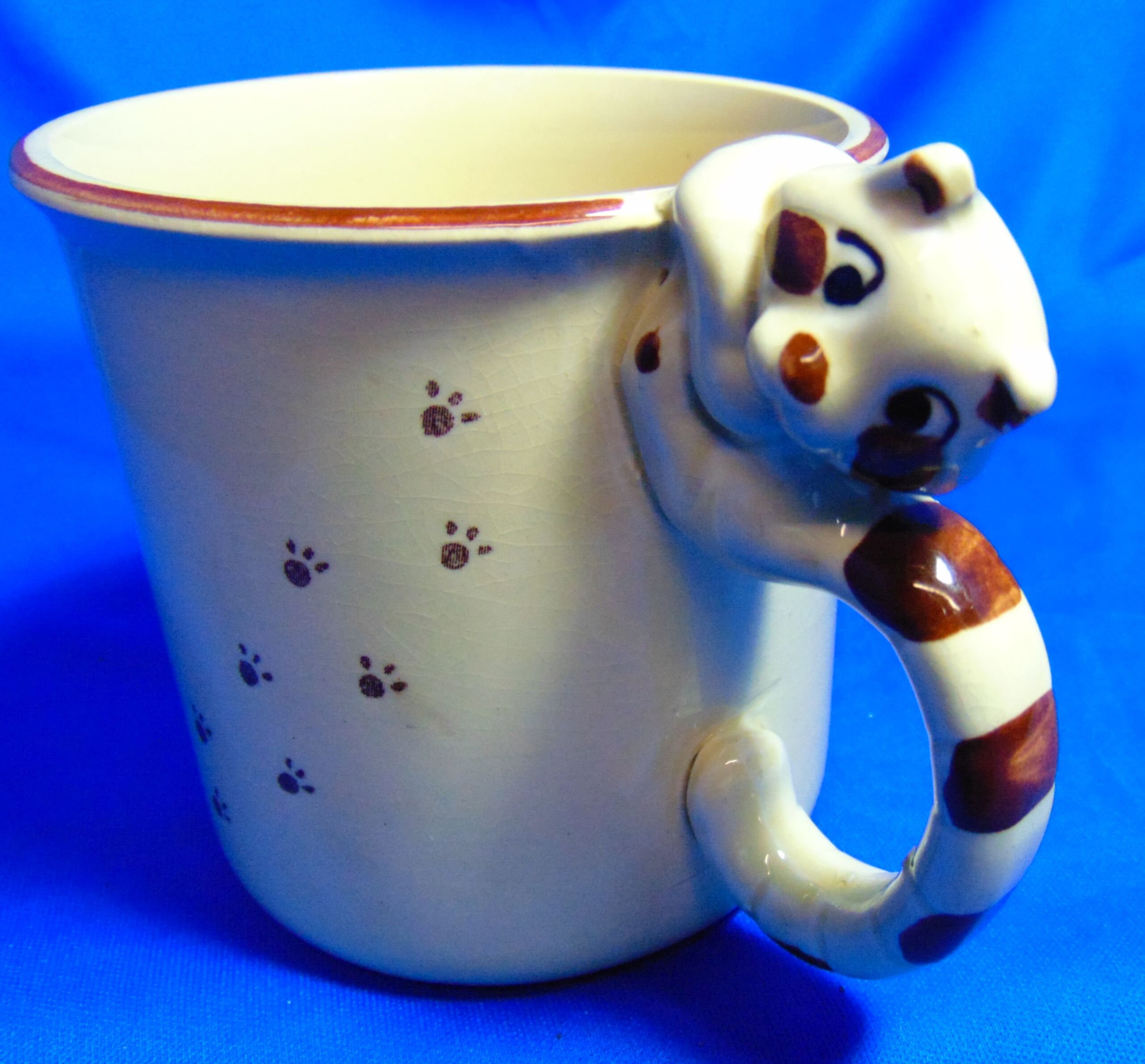 Striped Cat Mug Coffee/Tea Mug Cat Handle Mug Cat Paw Etsy