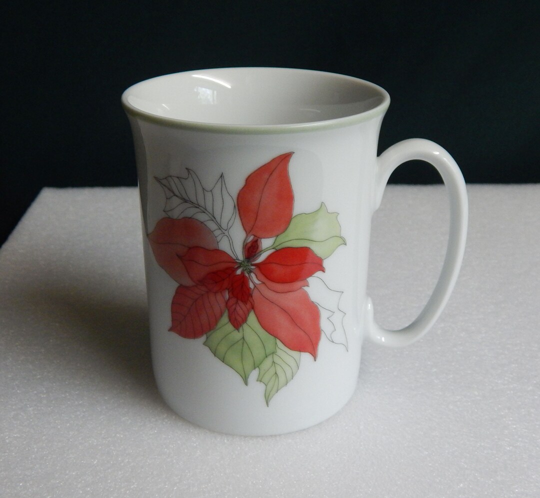 Block Spal 1982 Block Spal Porcelain 8oz Poinsettia