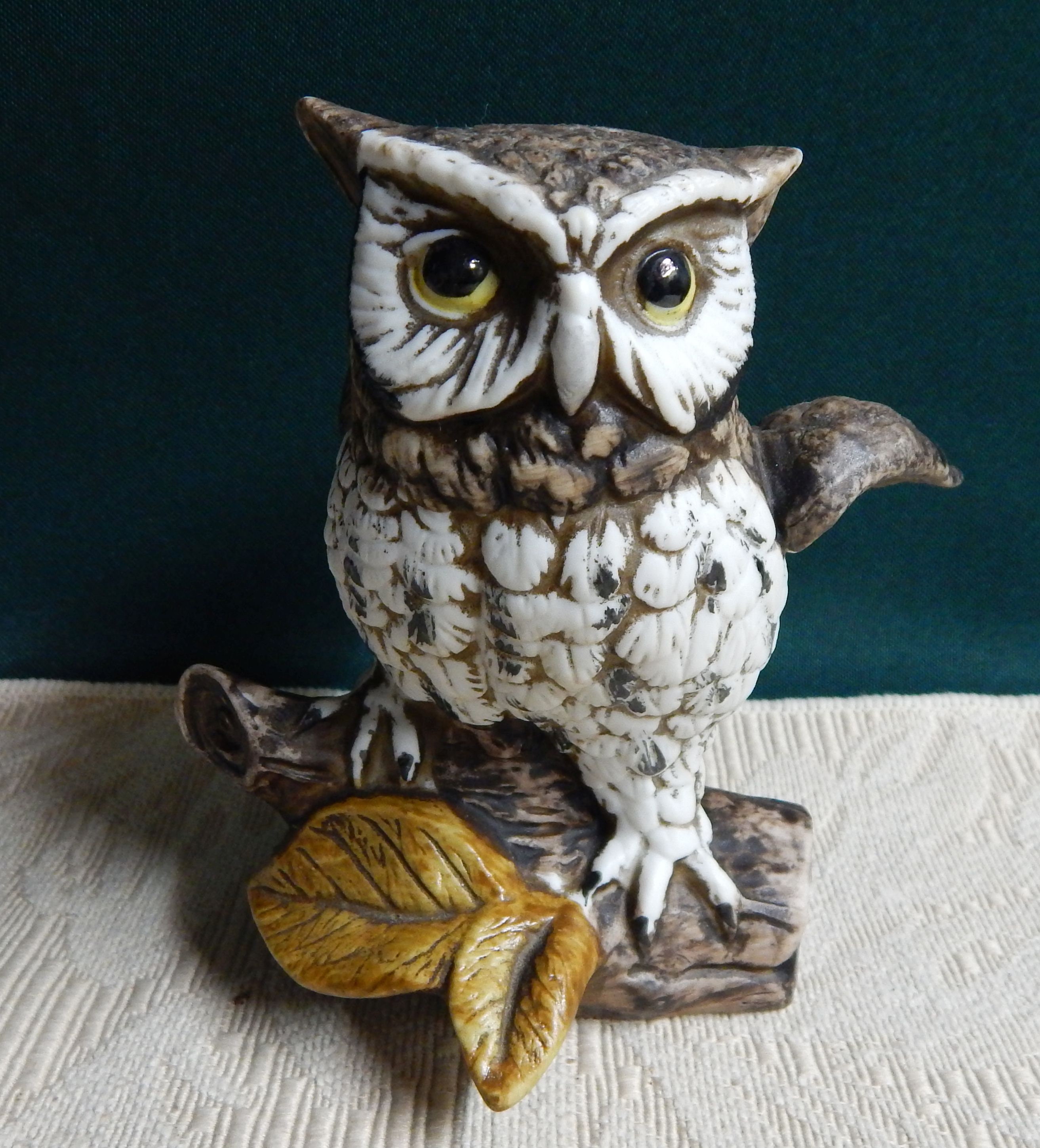 Homco Owl Figurines Bisque Porcelain Owls Set of 2 Etsy