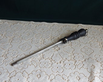 Vintage Wood Handled Knife Sharpener - Honing Tool