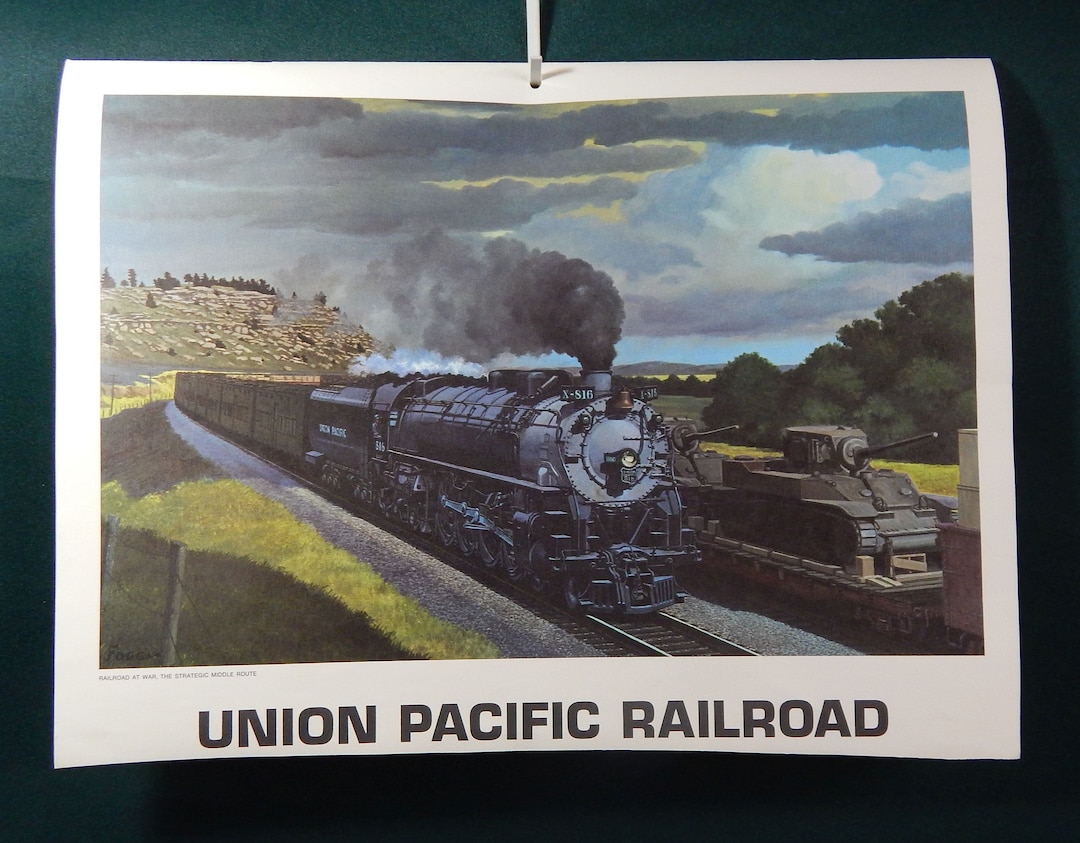 Railroad Train Prints - 16 Railroad Prints - Union Pacific Railroad ...
