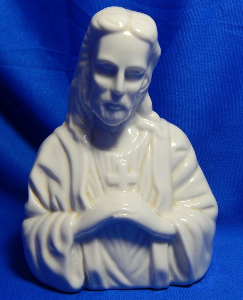 Porcelain Religious Figurines Mother Mary and Jesus Etsy