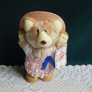 Hattie  Furskins Bear - 1986 Wendy&#39;s Hattie Furskin Bear by Appalachian Artwork Inc Holiday Collectible Bear