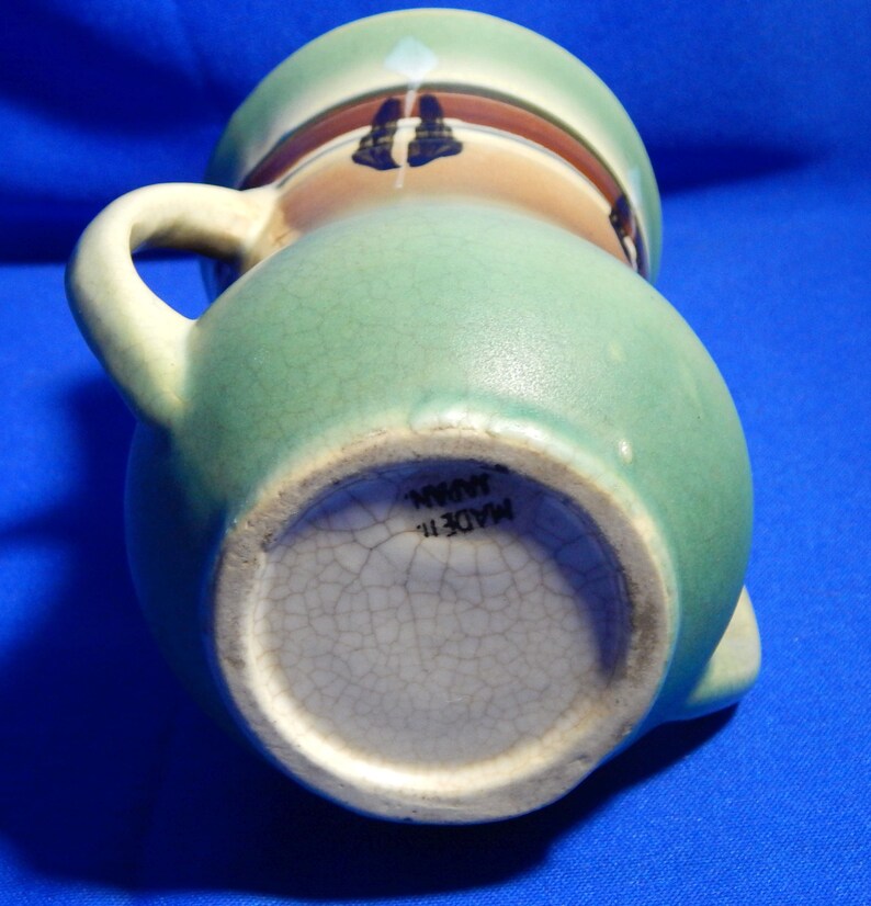 Japanese Amphora Vase Antique Pottery Vase Ceramic Amphora Etsy