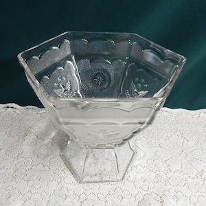 Hazel Atlas Americana Punch Bowl: Eagle & Stars Pressed Glass