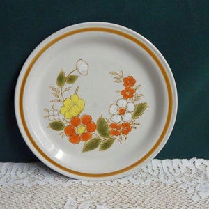 Mid-Century Trellis Blossom Stoneware Dinner Plate - Mountain Wood Collection