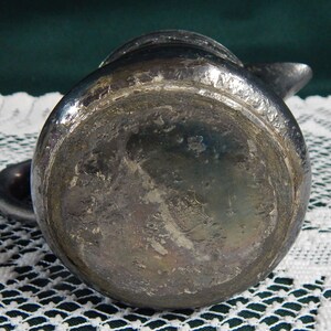 19th Century Silverplated Creamer: Rogers Smith & Co Embossed Floral Decor image 5