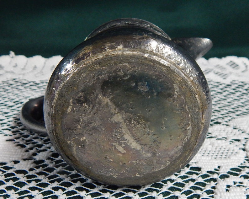 19th Century Silverplated Creamer: Rogers Smith & Co Embossed Floral Decor image 5