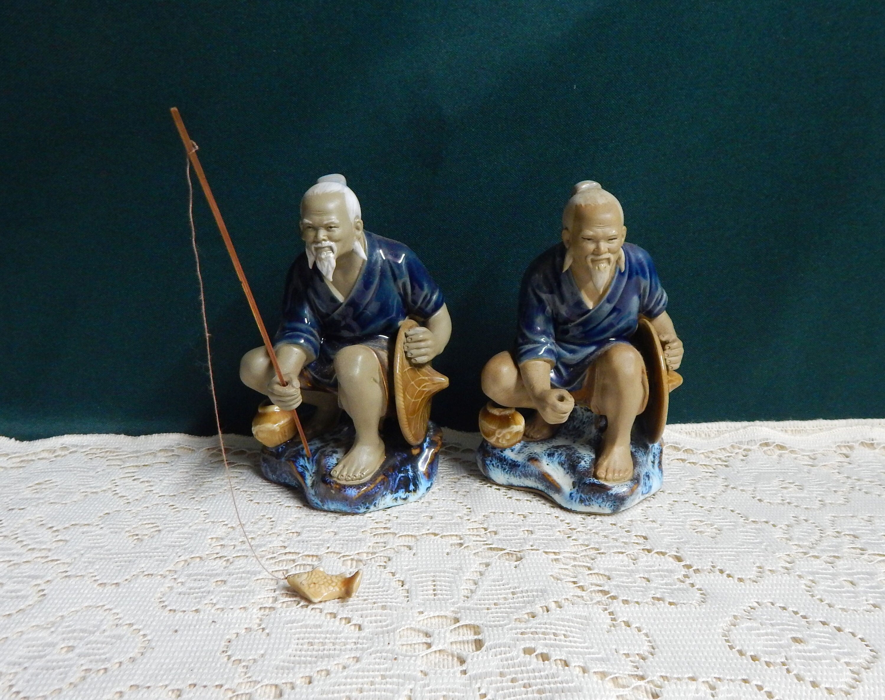 Mud Men Figurine, Chinese Mud Men, River Men Figurines, Mudmen Figurines,  Fishing Mud Man
