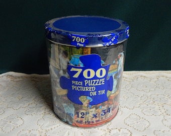 Cat Jigsaw Puzzle - Cat Puzzle Tin - 700 Piece Puzzle - Sealed Puzzle Tin - AMG Corp - 12 x 34 Puzzle - 12 to Adult - Puzzle In Tin