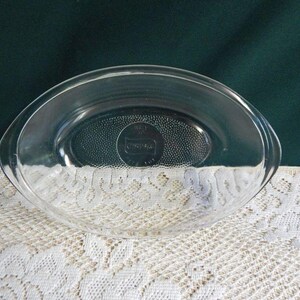 Glasbake Clear 10" Oval 1Qt Baking Dish #J235a with NO LID - Made in USA