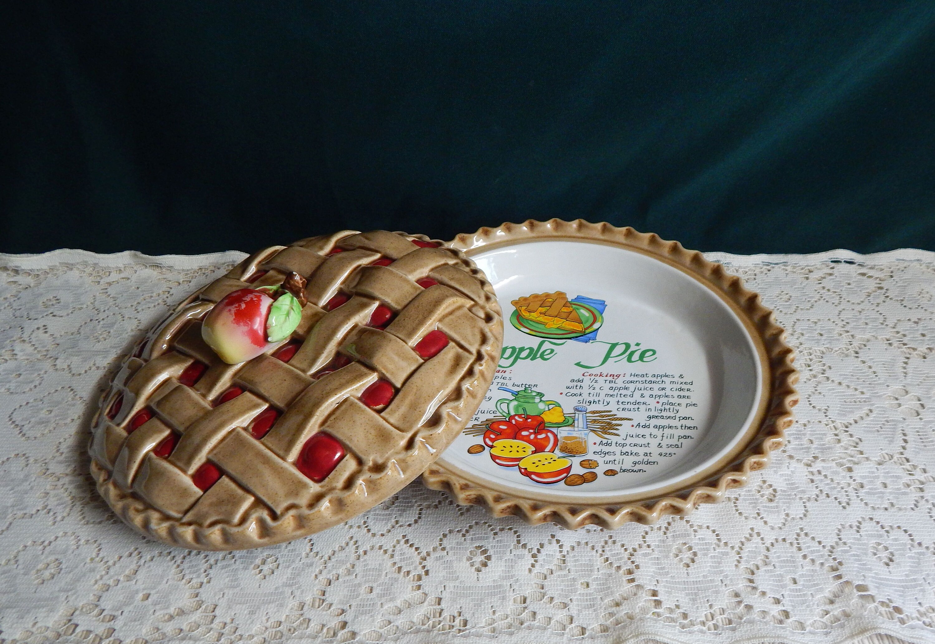 Apple Pie Pyrex Pie Plate Pack Apple Pie Plate Lidded Pie Baker