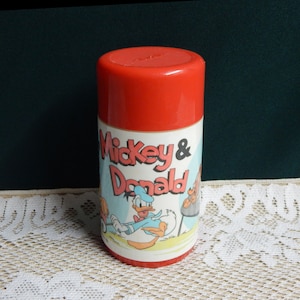 Mickey Mouse Thermos - 1970&#39;s 8Oz Aladdin Mickey Donald Goofy Insulated Thermos -Walt Disney Cartoon Insulated Child&#39;s Thermos