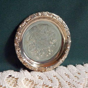 Silver Metal Coasters - Set of 4 - Etched Metal Coasters