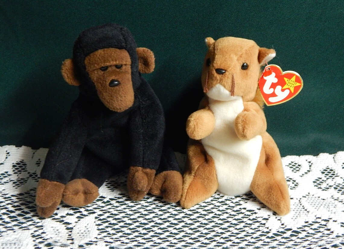 TY Beanie Babies 1996 Ty Nuts 1996 Ty Congo Manufactured Etsy