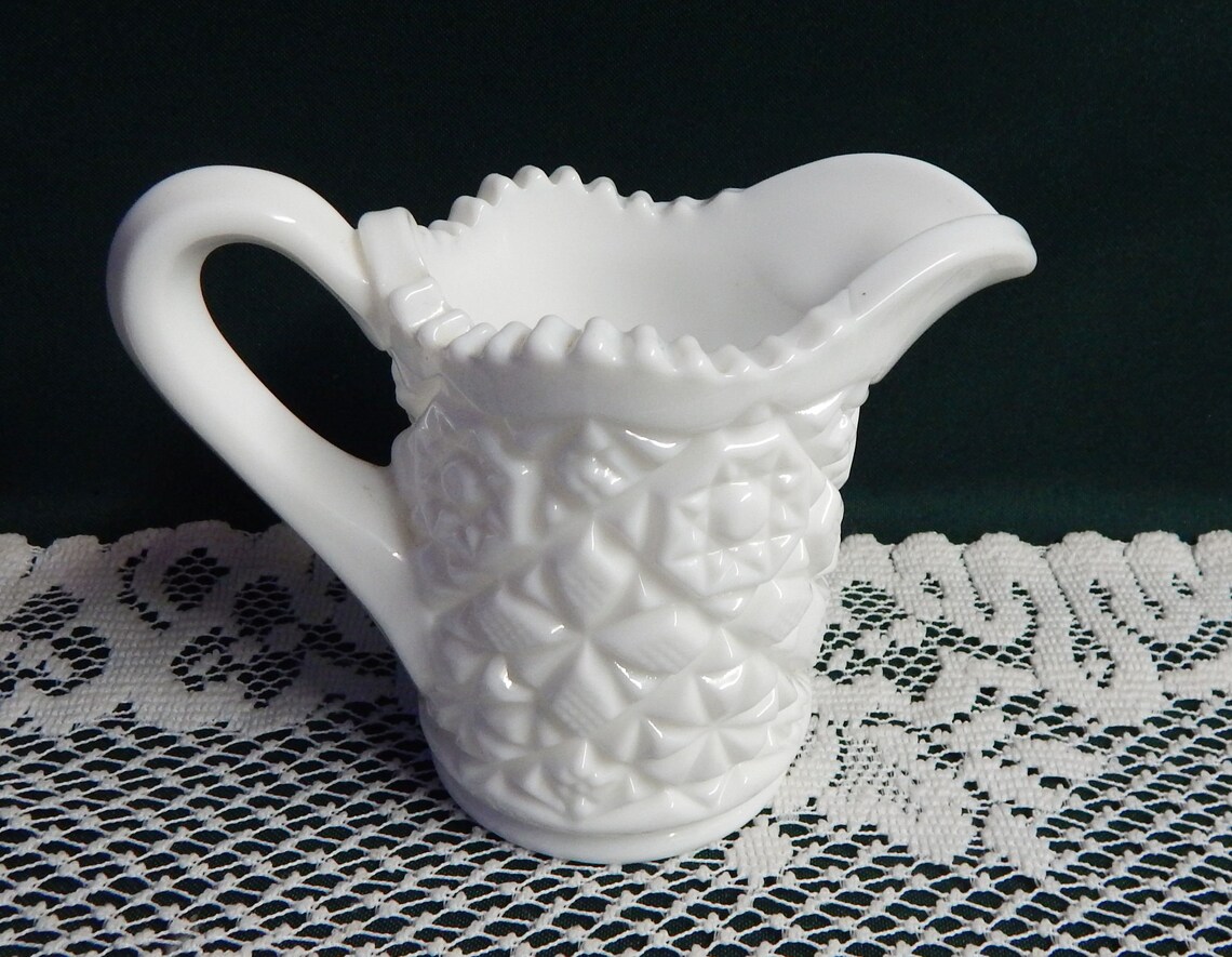 Small Fostoria Creamer Fostoria Milk Glass MCM Winburn Etsy