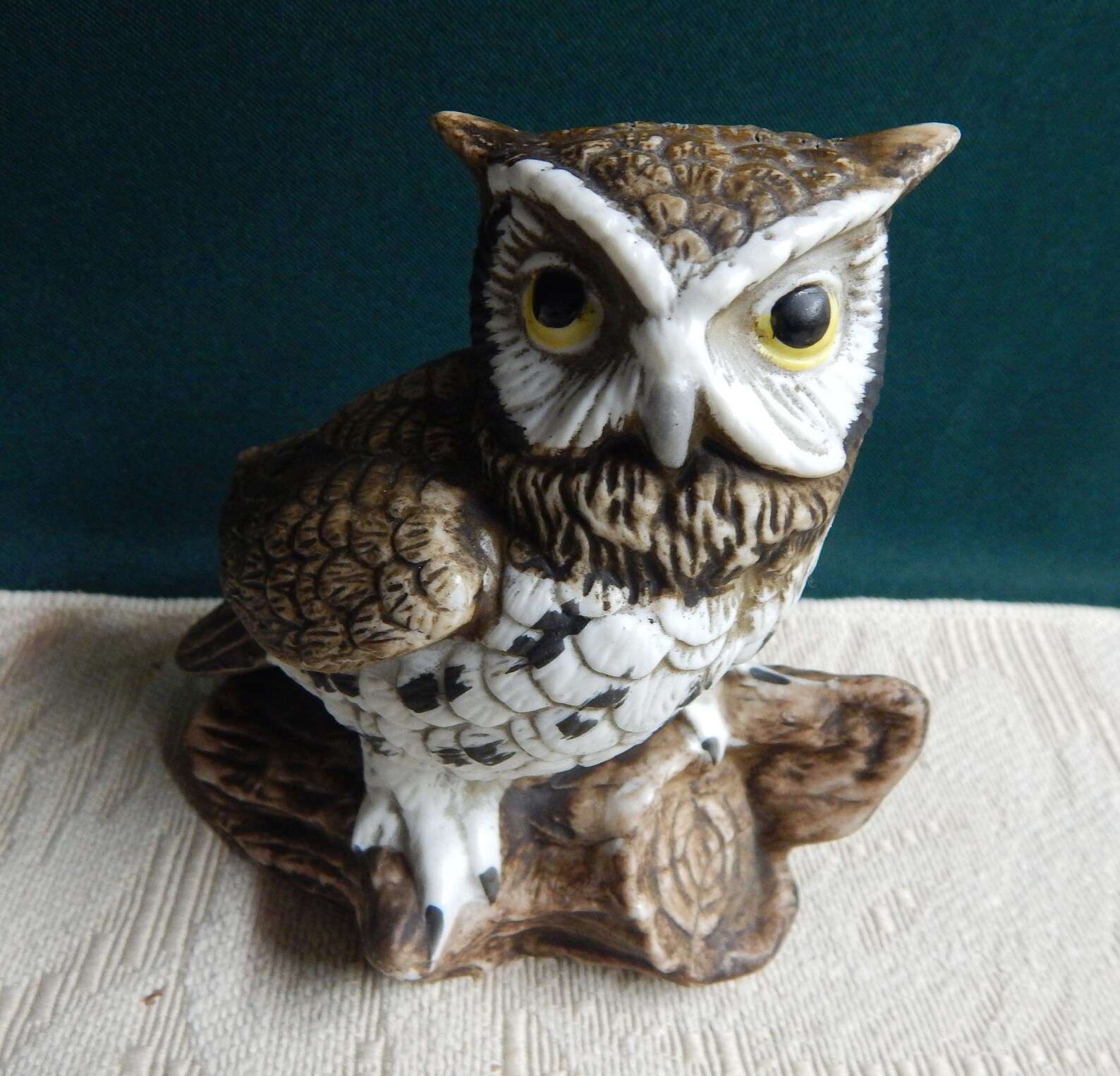 Homco Owl Figurines Bisque Porcelain Owls Set of 2 Etsy