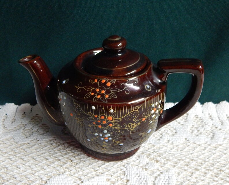 Japanese Moriage Teapot Japanese Handpainted Teapot Etsy
