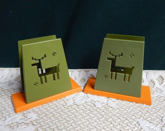 St Labre Indian School Napkin Holder: Aztec Deer Design