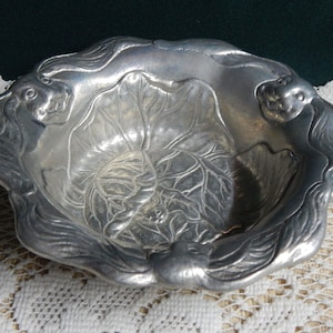 Arthur Court Rabbit Bowl: Cast Aluminum Candy Dish