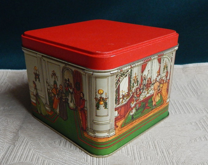 Christmas Tin Box Potpourri Press Tins Victorian Christmas Etsy